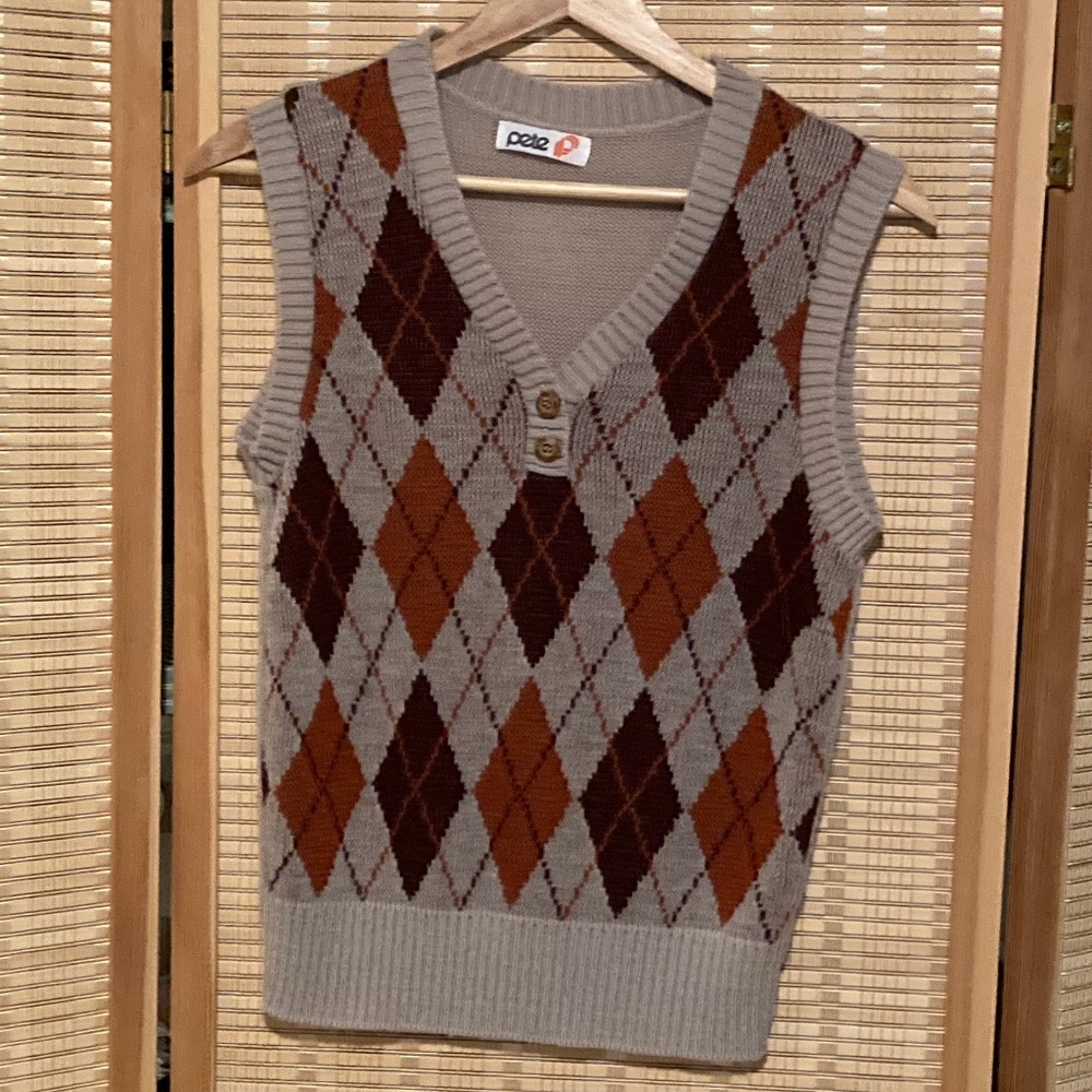 Vintage argyle sweater vest